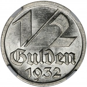 Wolne Miasto Gdańsk, 1/2 guldena 1932 - NGC MS63
