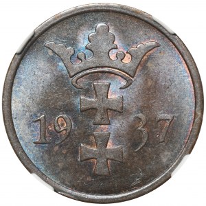 Wolne Miasto Gdańsk, 2 fenigi 1937 - NGC MS64 BN