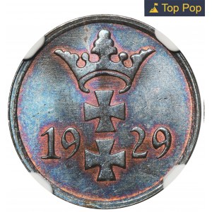 Free City of Danzig, 1 pfennig 1929 - NGC MS66 BN
