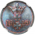 Wolne Miasto Gdańsk, 1 fenig 1929 - NGC MS66 BN