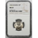 Free City of Danzig, 10 pfennige 1923 - NGC MS63