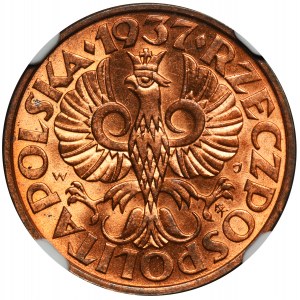 2 pennies 1937 - NGC MS66 RD