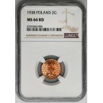 2 pennies 1938 - NGC MS66 RD