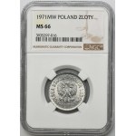 1 złoty 1971 - NGC MS66