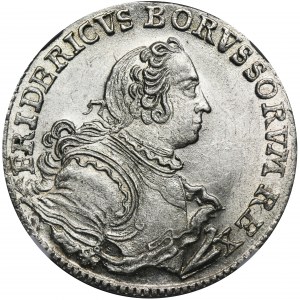 Silesia, Prussia rule, Friedrich II, 18 Groschen Breslau 1753 B - NGC MS62