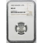 Freie Stadt Danzig, 1/2 Gulden 1923 - NGC MS62