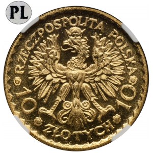 10 złotych 1925 Chrobry - NGC MS64 PROOF LIKE - jak lustrzanka