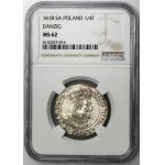 Sigismund III Vasa, 1/4 Thaler Danzig 1618 - NGC MS62 - RARE