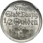 Freie Stadt Danzig, 1/2 Gulden 1927 - NGC MS62 - RARE