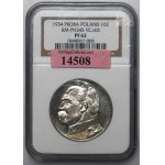 PRÓBA, Piłsudski Strzelecki, 10 złotych 1934 - NGC PF62 - LUSTRZANKA, BARDZO RZADKA