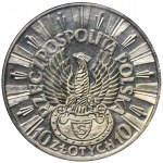 PRÓBA, Piłsudski Strzelecki, 10 złotych 1934 - NGC PF62 - LUSTRZANKA, BARDZO RZADKA