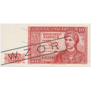 10 złotych 1939 - WZÓR - A 012345 -