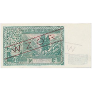 50 złotych 1939 - WZÓR - A 012345 -