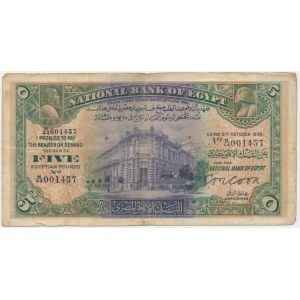 Egypt, 5 Pounds 1939 - Cook -