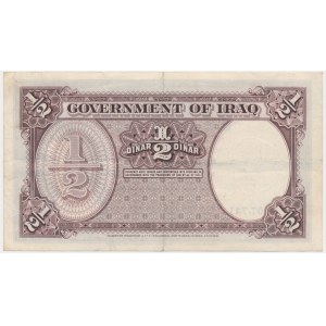 Iraq, 1/2 Dinar 1931 (1942) - RARE