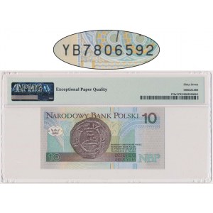 10 złotych 1994 - YB - PMG 67 EPQ - seria zastępcza