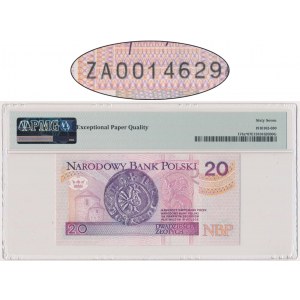 20 złotych 1994 - ZA - PMG 67 EPQ - seria zastępcza