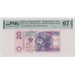 20 złotych 1994 - ZA - PMG 67 EPQ - seria zastępcza