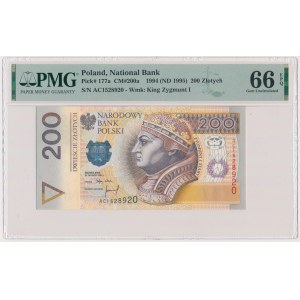 200 złotych 1994 - AC - PMG 66 EPQ
