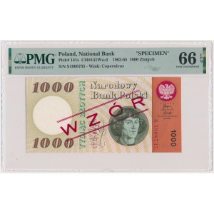 1.000 złotych 1965 - WZÓR - S - PMG 66 EPQ