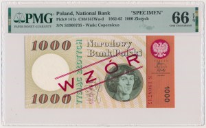 1.000 złotych 1965 - WZÓR - S - PMG 66 EPQ