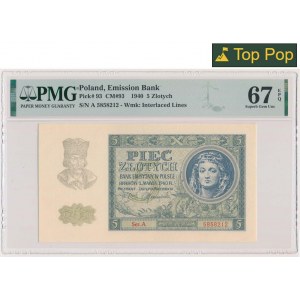 5 Gold 1940 - A - PMG 67 EPQ