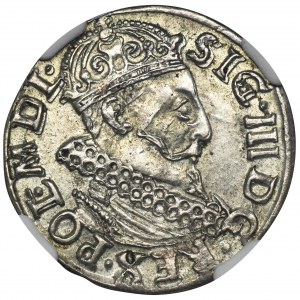 Sigismund III Vasa, 3 Groschen Krakau 1619 - NGC MS63