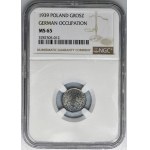 Allgemeine Regierung, 1 Pfennig 1939 - NGC MS65 - MODELL