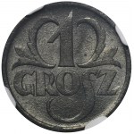 German Occupation, 1 Grosz 1939 - NGC MS65 - WZÓR