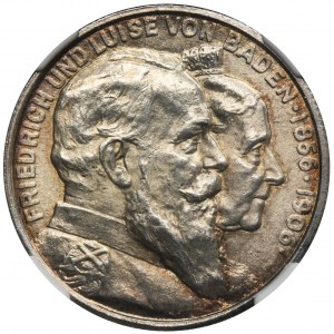 Deutschland, Baden, Friedrich I., 2 Mark Karlsruhe 1906 - NGC MS64