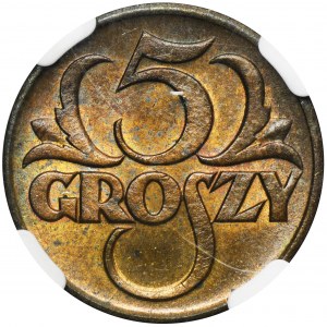 5 pennies 1923 Brass - NGC MS66