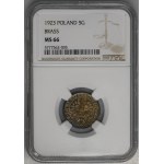 5 Pfennige 1923 Messing - NGC MS66