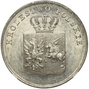 November Uprising, 5 zloty Warsaw 1831 KG - NGC MS62+