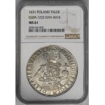 Sigismund III Vasa, Thaler Bromberg 1631 - NGC MS61 - VERY RARE