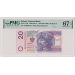 20 złotych 1994 - AA 0009733 - PMG 67 EPQ - niski numer