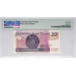 20 złotych 2016 - BI 0003000 - PMG 67 EPQ - ładny numer radarowy