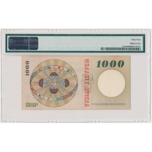 1,000 zloty 1965 - D - PMG 64