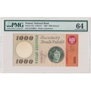 1,000 zloty 1965 - F - PMG 64