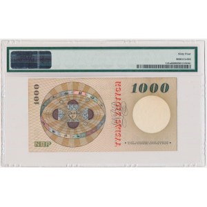 1,000 zloty 1965 - F - PMG 64