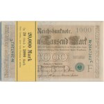 Deutschland, Bankpaket 1.000 Mark 1910 (20 Stück).