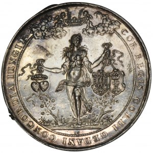 Johann II. Kasimir, Medaille der Ankunft des Königs in Danzig 1653 - RARE
