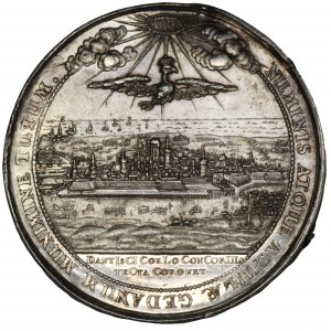 Jan II Kazimierz, Medal przybycie króla do Gdańska 1653 - RZADKI