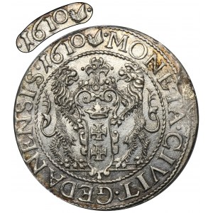 Sigismund III Vasa, 1/4 Thaler Danzig 1610 - VERY RARE
