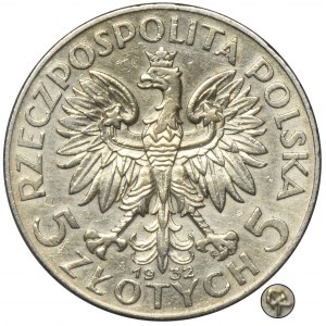 Kopf einer Frau, 5 Zloty Warschau 1932 - RARE
