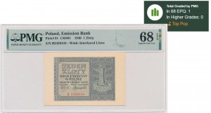 1 złotych 1940 - B - PMG 68 EPQ - OKAZOWY