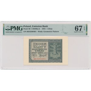 1 złoty 1941 - BD - PMG 67 EPQ
