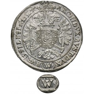 Silesia, Habsburg rule, Ferdinand II, Thaler Breslau 1632 IZ - VERY RARE, letter W