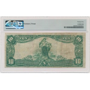 USA, Blue Seal, Oshkosh, Wisconsin, 10 dolarów 1902 - Vernon & Treat - PMG 25 EPQ