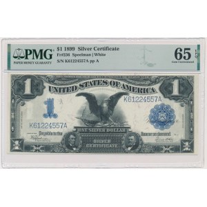 USA, Silver Certificate, 1 dolar 1899 - Speelman & White - PMG 65 EPQ
