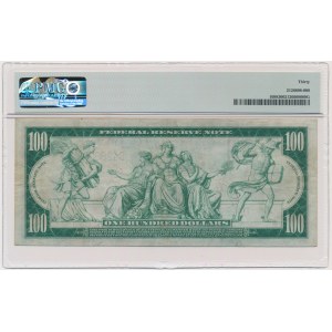 USA, Blue Seal, 100 Dollars 1914 - Burke & Houston - PMG 30